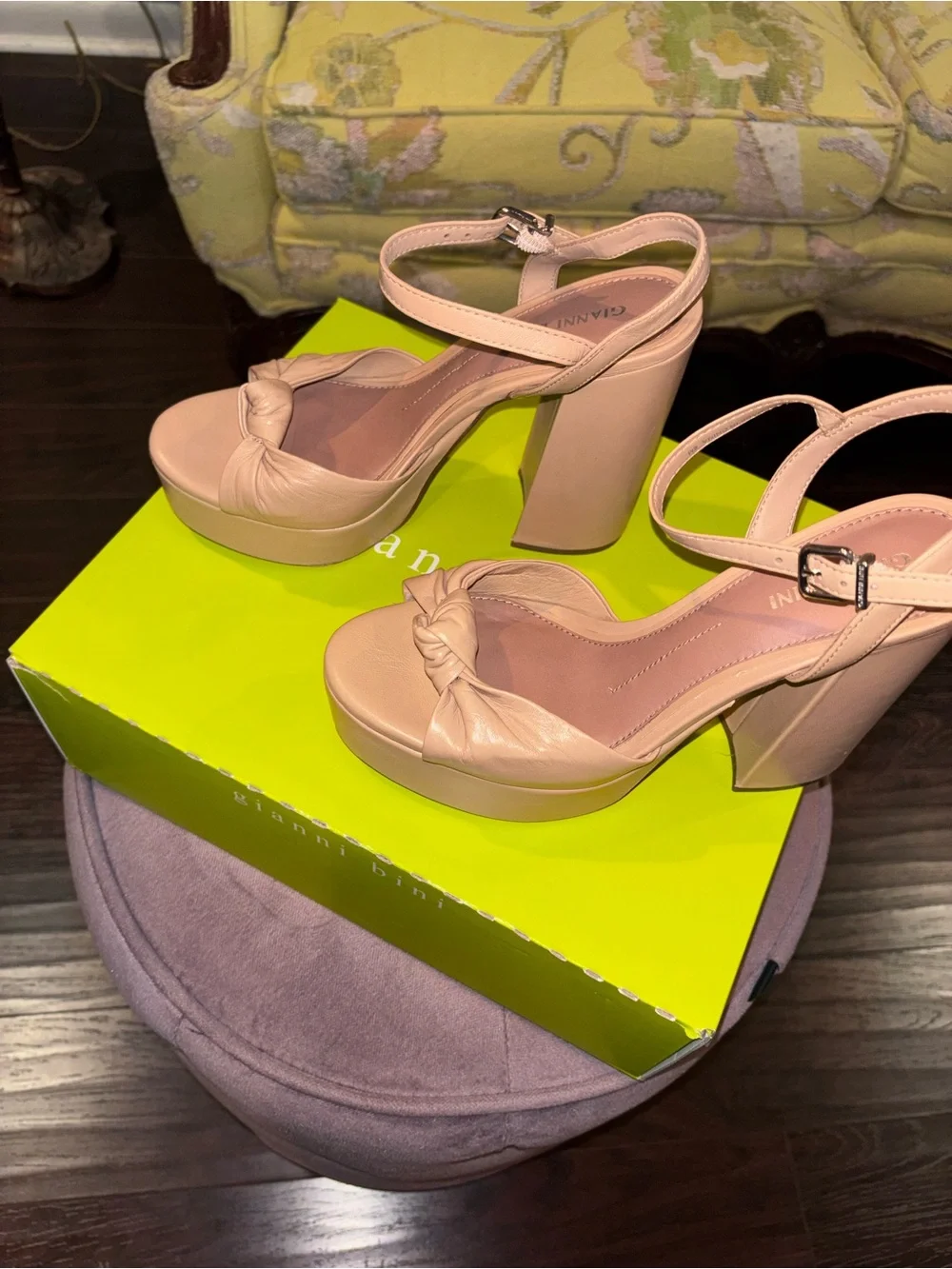 Gianni Bini Nude Platform Pumps